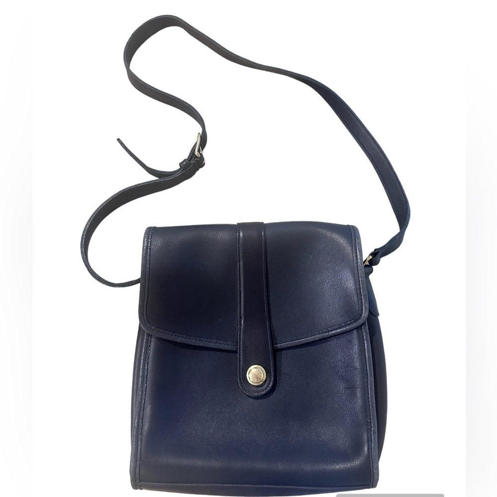 Coach Navy Blue Leather Crossbody Bag